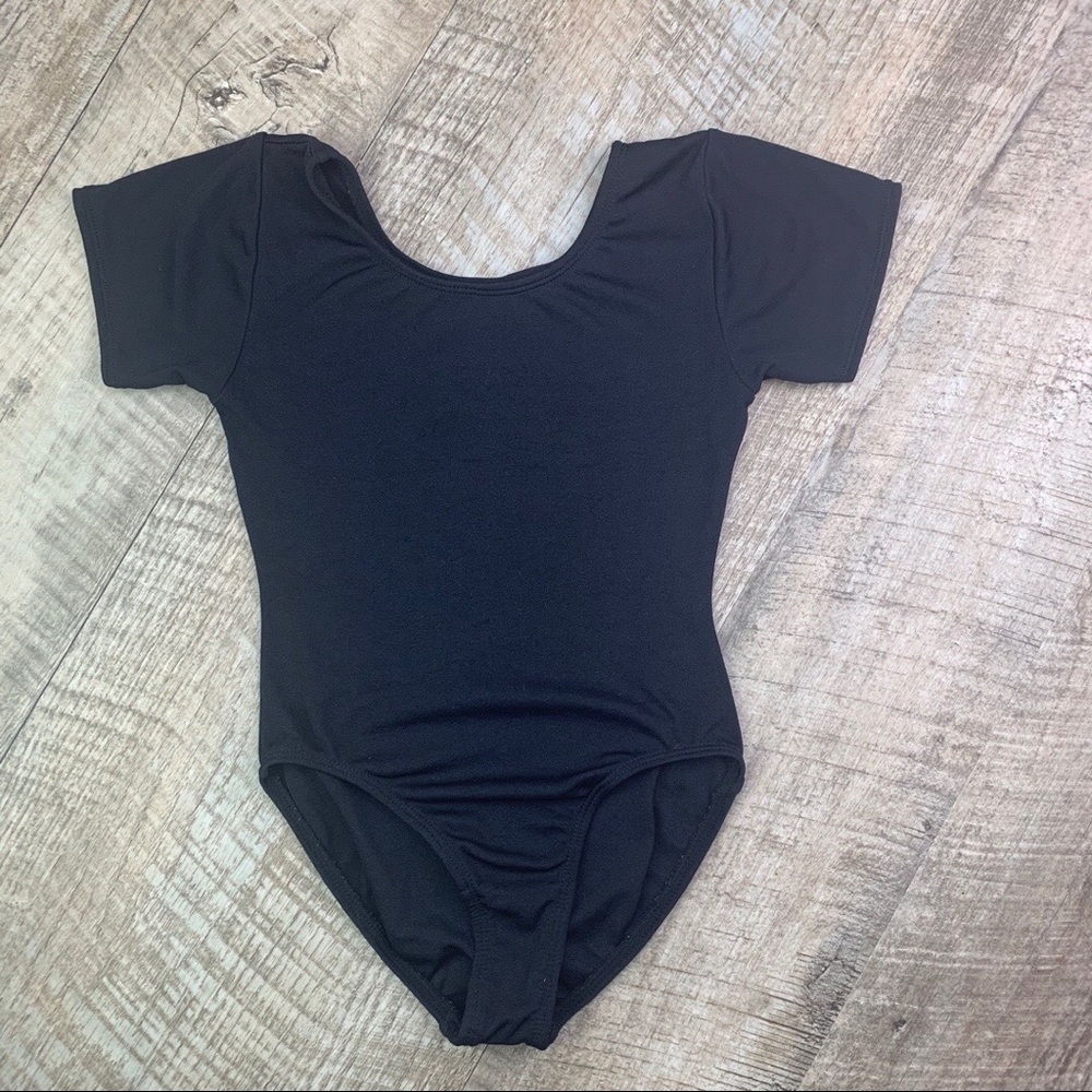Jacques Moret Black Short Sleeve Leotard